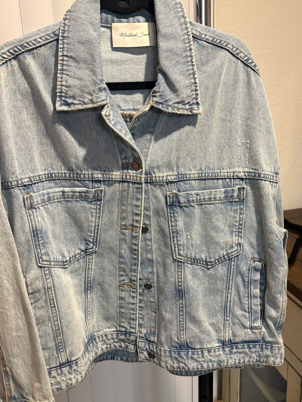 Mustard Seed Light Blue Denim Jean Jacket